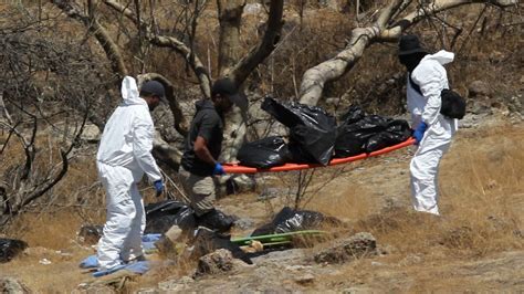 The bags consist of both male and female remains. . Mexican authorities find 45 bags